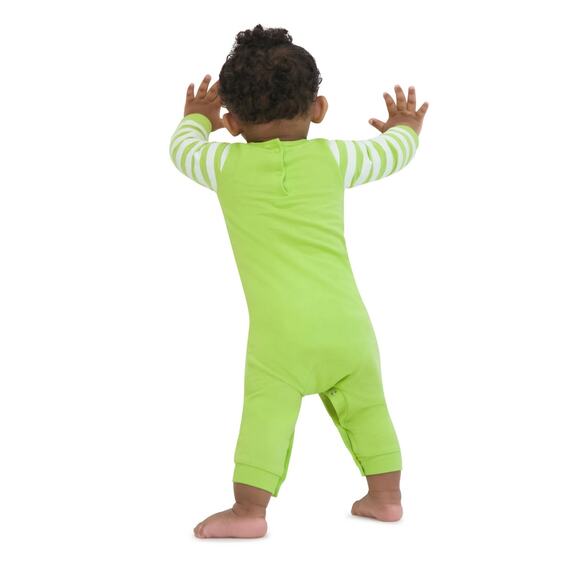 Dr. Seuss’ The Grinch 12 months Christmas holidays Baby Green Coverall and Hat - Picture 4 of 5